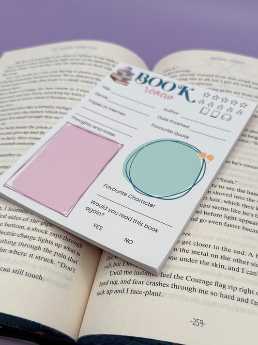 Book Review Note Pad - Art By Taura