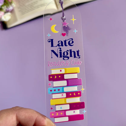 Late Night Readers Club Acrylic Bookmark - Art By Taura