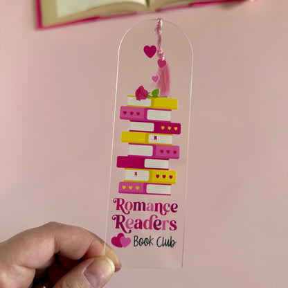 Romance Readers Book Club Acrylic Bookmark - Art By Taura