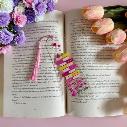 Romance Readers Book Club Acrylic Bookmark - Art By Taura
