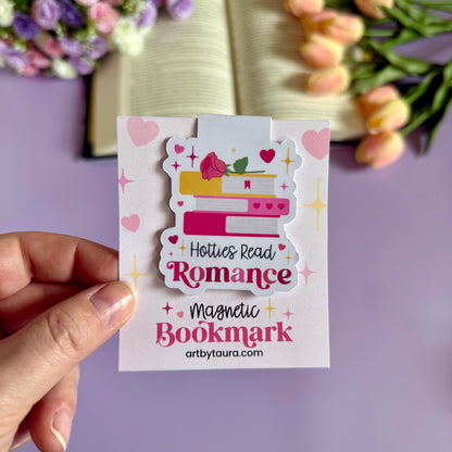 Hotties Read Romance Magnetic Bookmark - Art By Taura