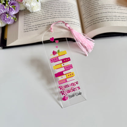 Romance Readers Book Club Acrylic Bookmark - Art By Taura