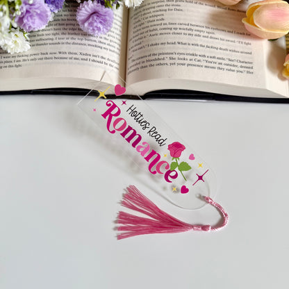 Hotties Read Romance Acrylic Bookmark - Art By Taura