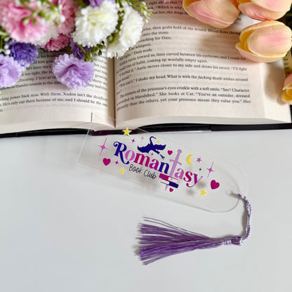Romantasy Book Club Acrylic Bookmark - Art By Taura