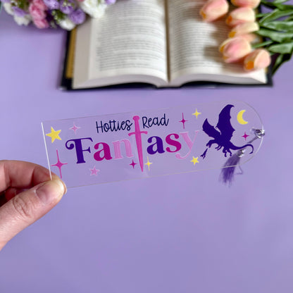 Hotties Read Fantasy Acrylic Bookmark - Art By Taura