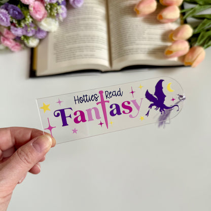 Hotties Read Fantasy Acrylic Bookmark - Art By Taura