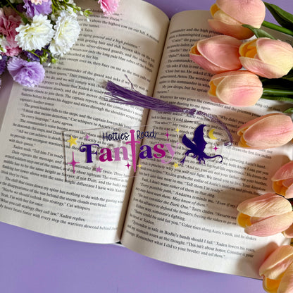 Hotties Read Fantasy Acrylic Bookmark - Art By Taura