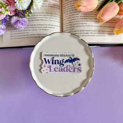Emotionally Attached to Wing Leaders Vinyl Sticker - Art By Taura