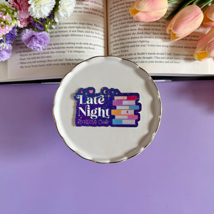 Late Night Readers Club Vinyl Sticker - Art By Taura