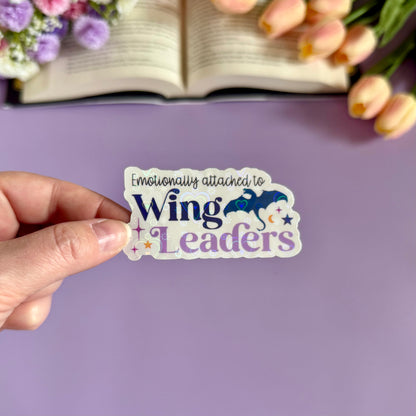 Emotionally Attached to Wing Leaders Vinyl Sticker - Art By Taura