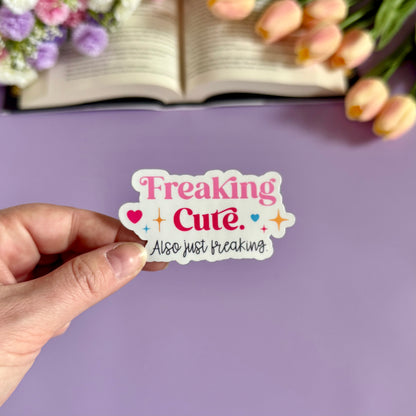 Freaking Cute Vinyl Sticker - Art By Taura