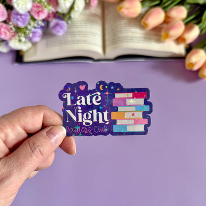 Late Night Readers Club Vinyl Sticker - Art By Taura