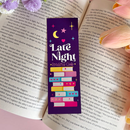 Late Night Readers Club Soft Touch Bookmark - Art By Taura