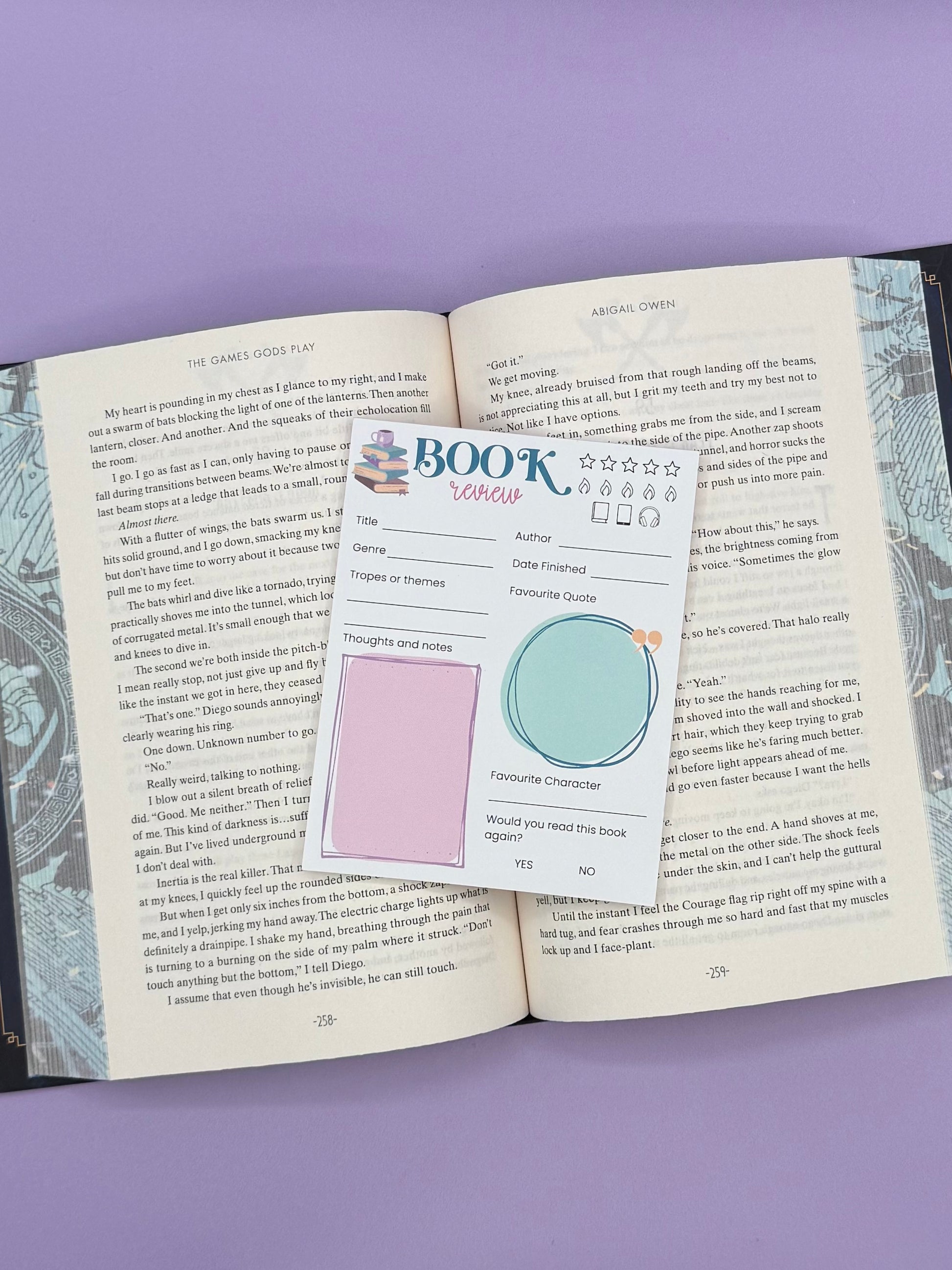 Book Review Note Pad - Art By Taura