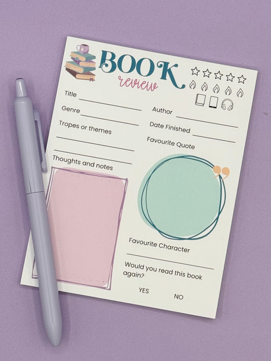 Book Review Note Pad - Art By Taura