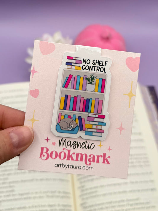 No Shelf Control Magnetic Bookmark - Art By Taura