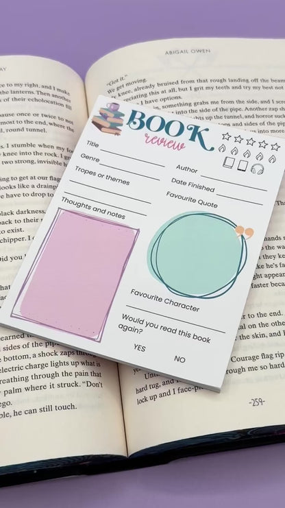 Book Review Note Pad