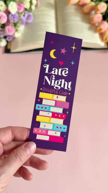 Late Night Readers Club Soft Touch Bookmark