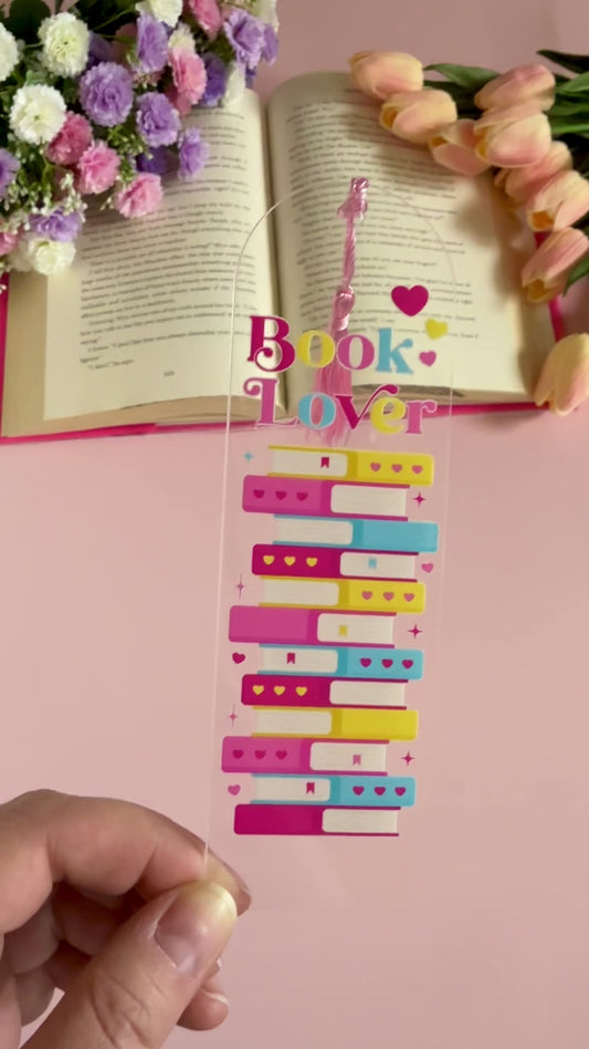 Book Lover Acrylic Bookmark