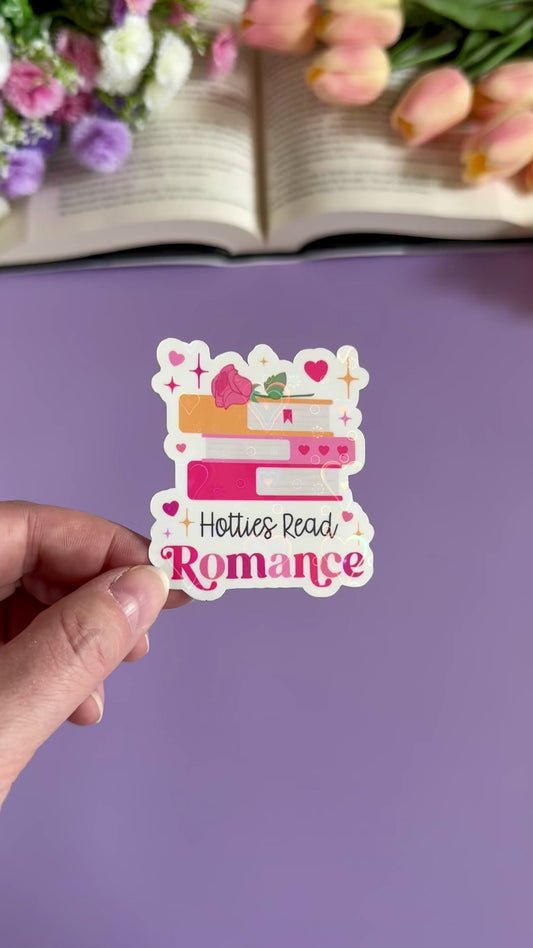 Hotties Read Romance Vinyl Sticker