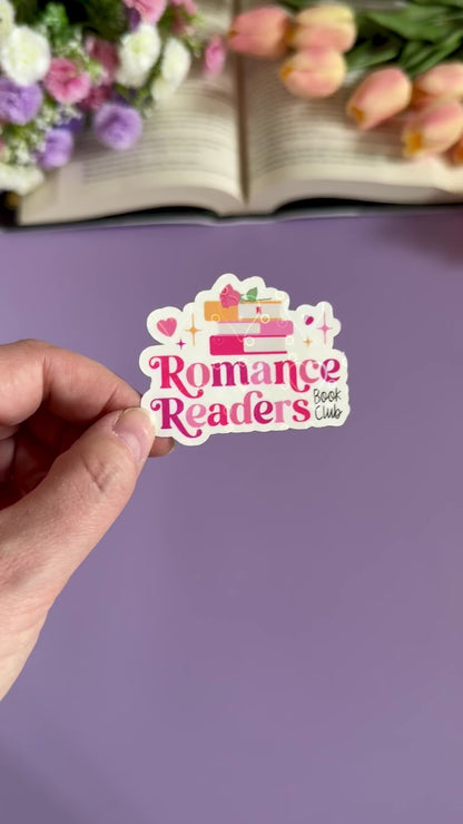 Romance Readers Book Club Vinyl Sticker