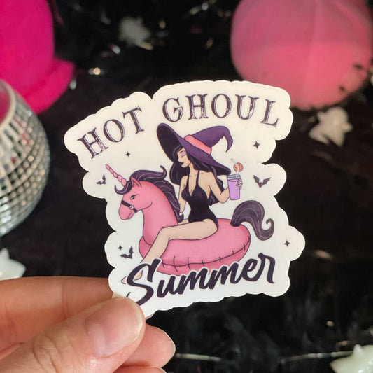 Hot Ghoul Summer Vinyl Sticker - Art By Taura