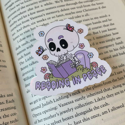 Reading In Peace Vinyl Sticker - Art By Taura